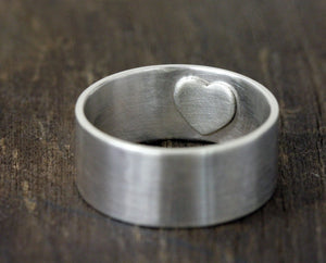 Stainless Steel Heart Promise Ring